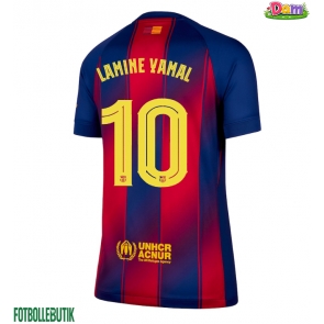 Barcelona Lamine Yamal #10 Hemmatröja Kvinnor 2025-26 Kortärmad